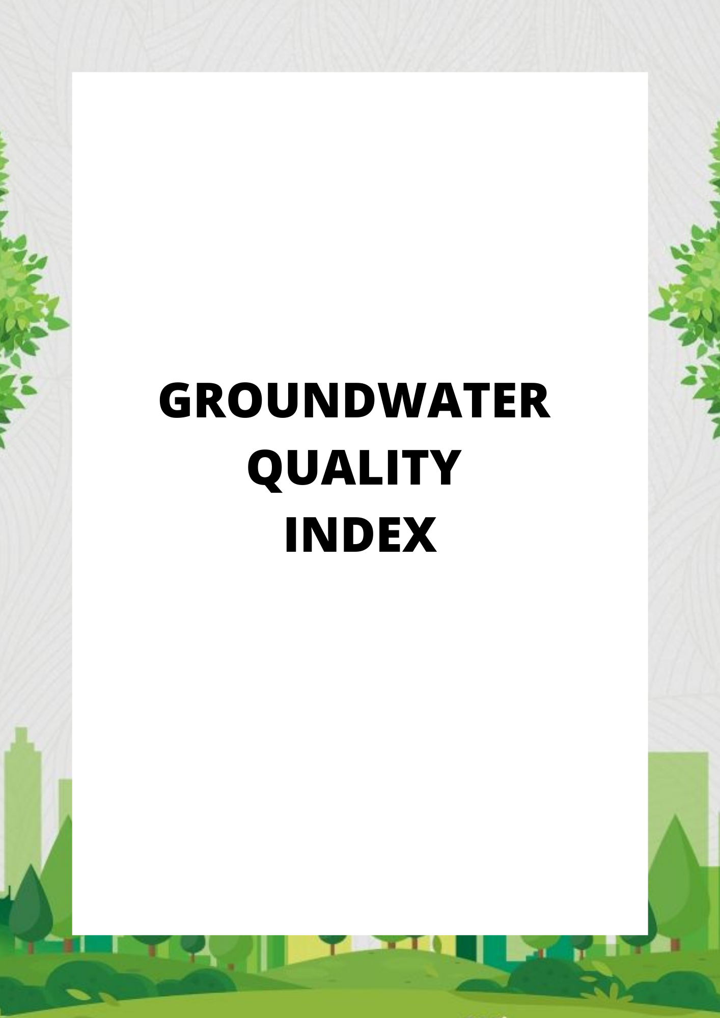 Groundwater Quality Index
