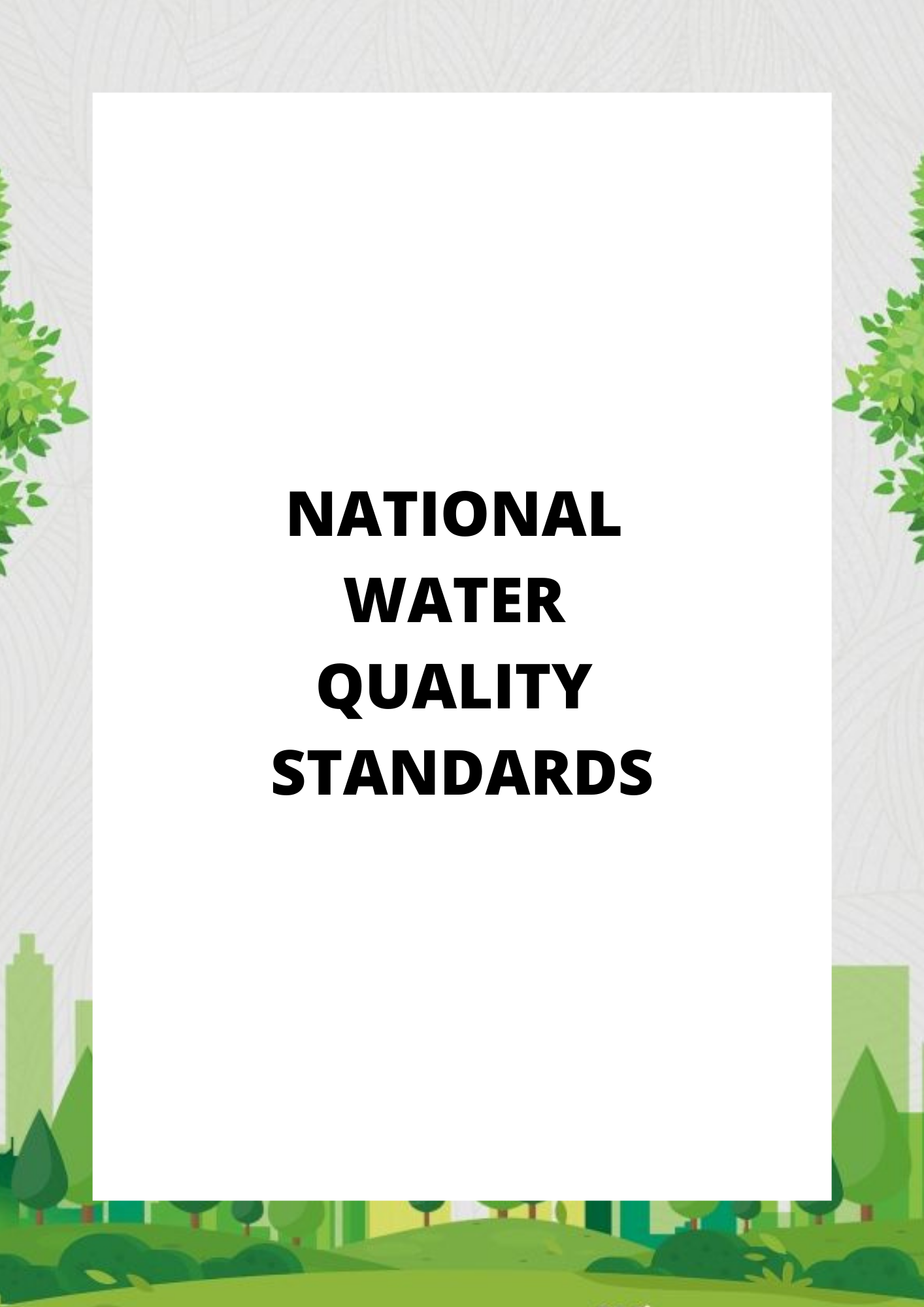 National Water Quality Standards