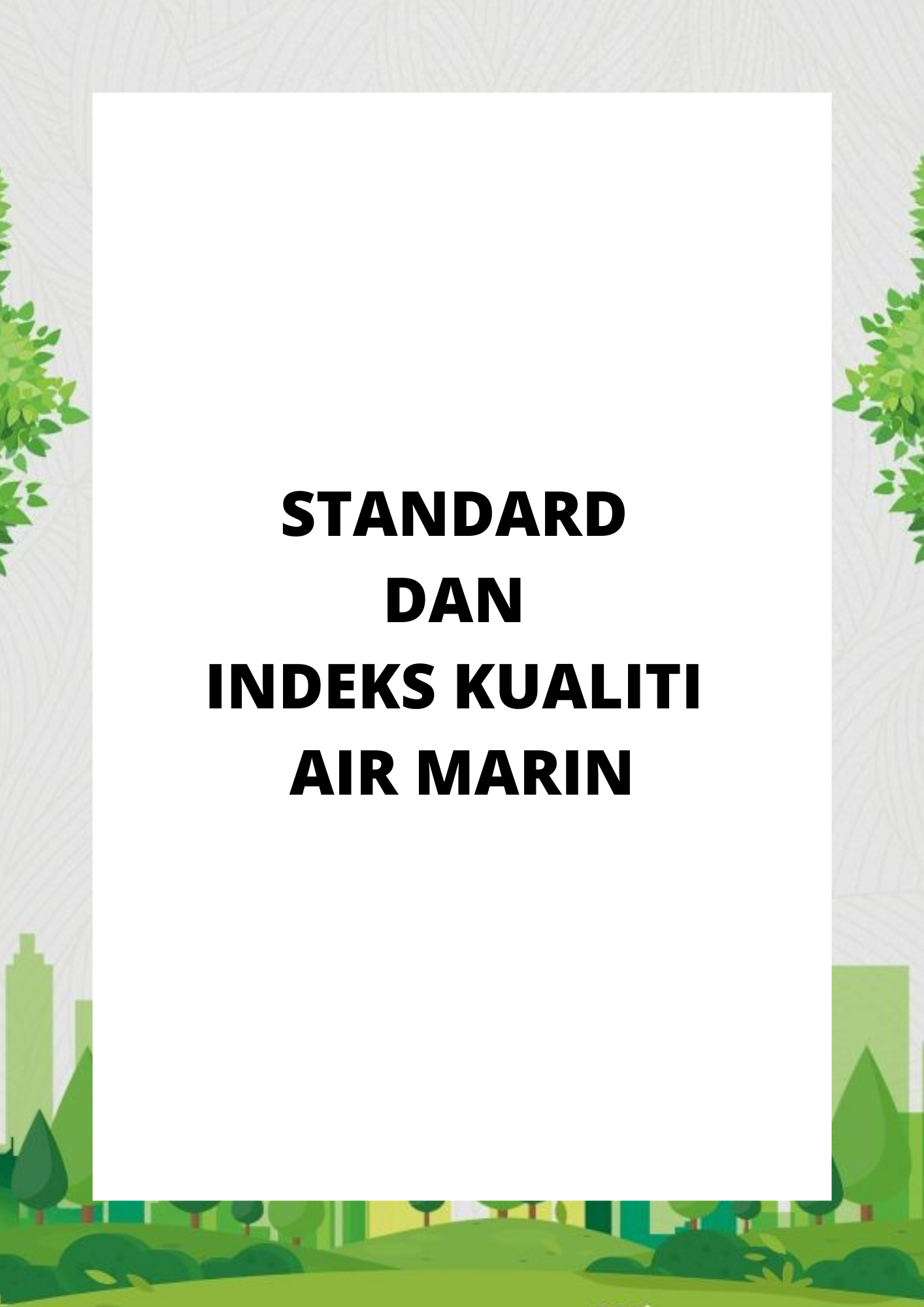 Standard dan Indeks Kualiti Air Marin